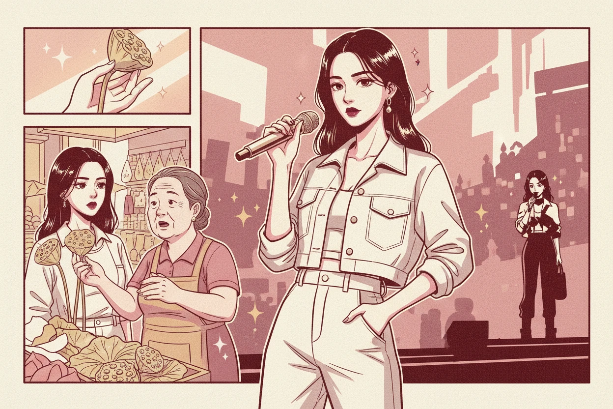 Dương Mịch đi chợ — Ảnh minh họa được tạo bằng AI