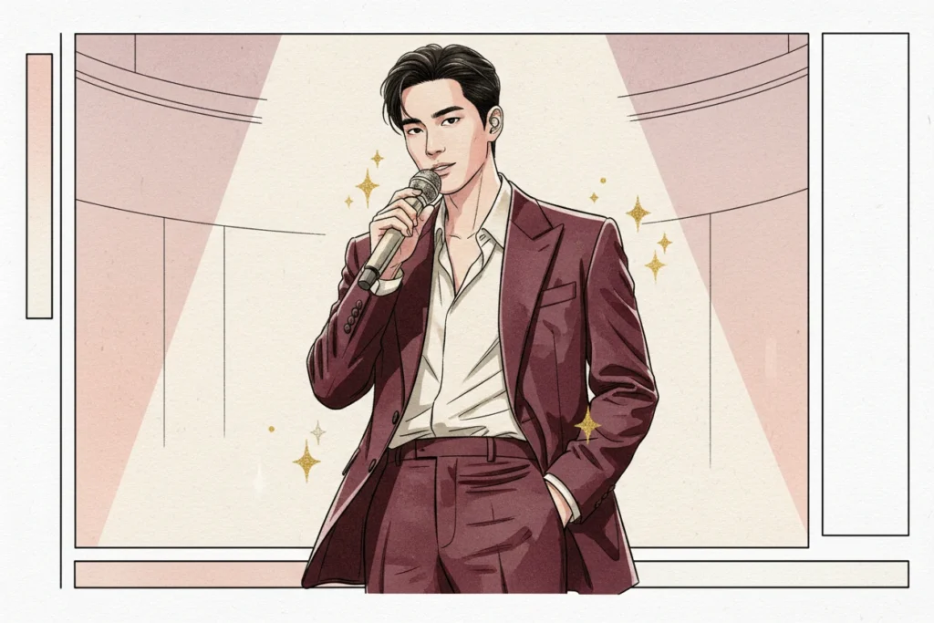 Kim Mu-yeol sang Đài — Ảnh minh họa được tạo bằng AI