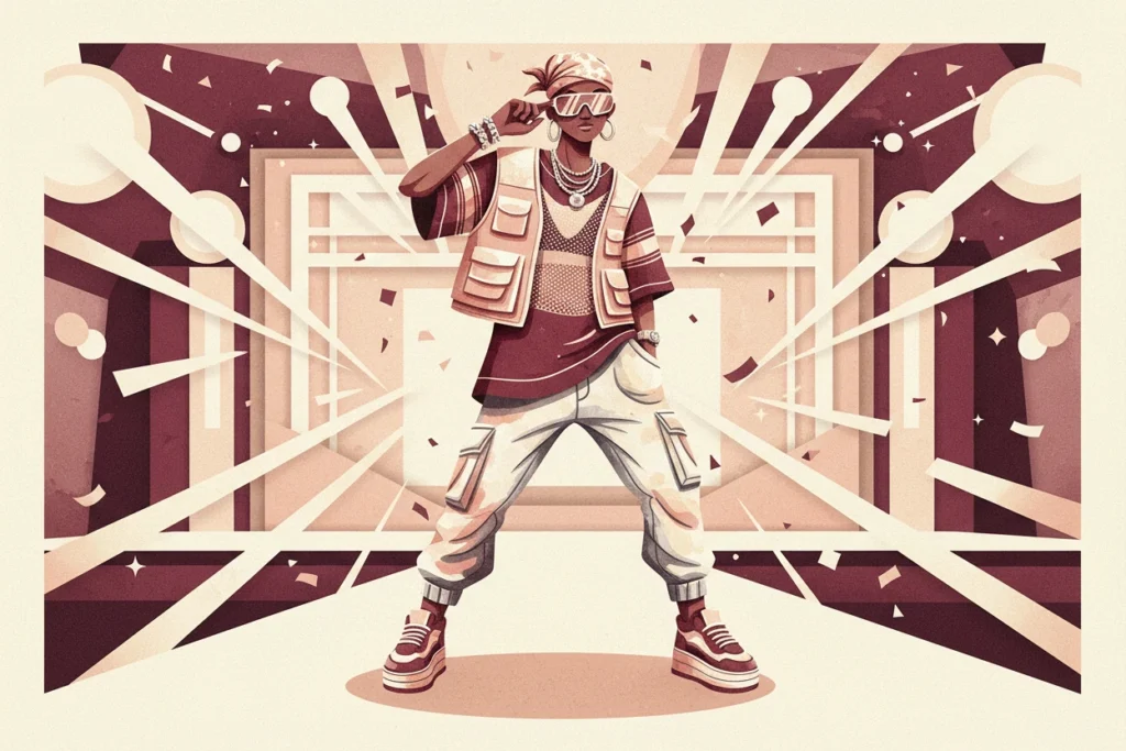 TM國2 tung lineup, streetwear — Ảnh minh họa được tạo bằng AI