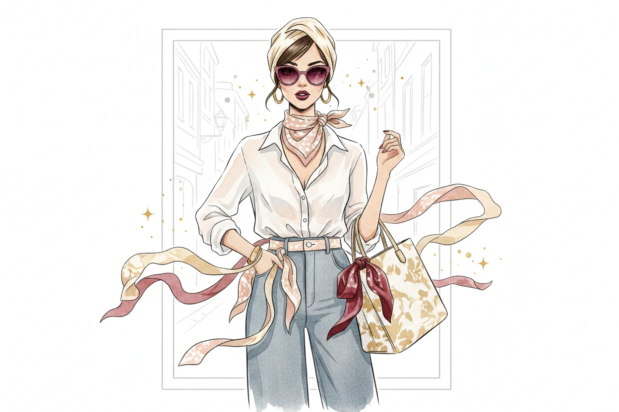 Bandana phủ sóng hè 2026: Nhỏ xíu mà cân cả outfit