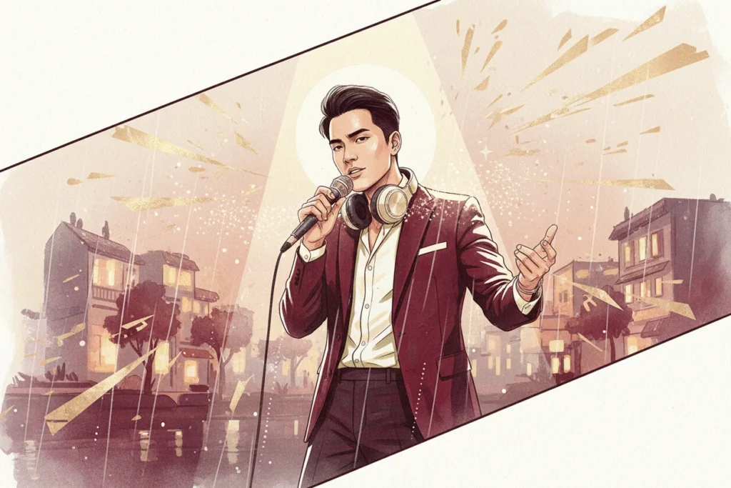 Hà Nội còn mưa, — Ảnh minh họa được tạo bằng AI
