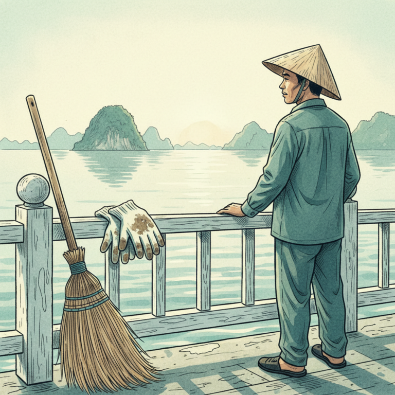 Minh họa biểu tượng liên quan đến bài viết “7 Năm Làm Công Nhân Vệ Sinh Ở Bãi Biển, Mở Quán Cà Phê Thì Phá Sản: Không Ai Ngờ Anh Chàng Này Giờ Là Rapper Triệu View!”. Ảnh minh họa được tạo bằng AI