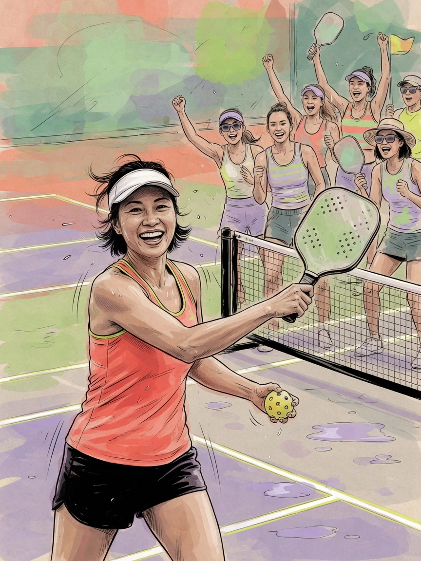 Huỳnh Hồng Loan khoe dáng chuẩn, ‘đánh bay’ stress bằng Pickleball cùng dàn sao Việt!