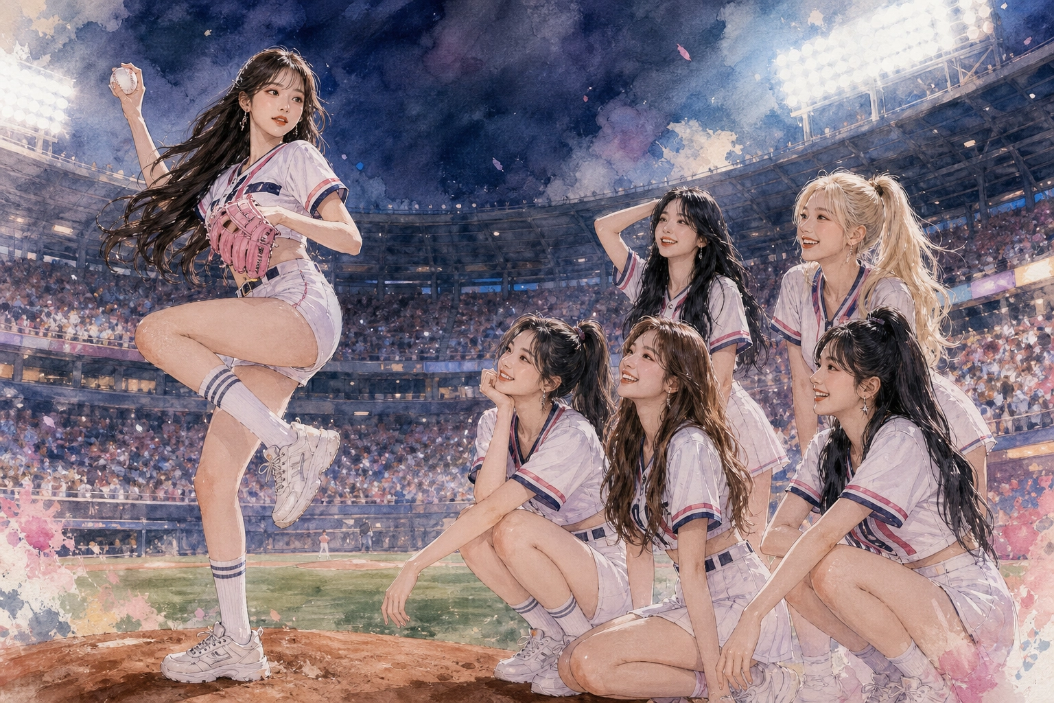 IVE Đổ Bộ Sân Vận Động New York Mets: Won-young Sẽ Có Cú Ném Lịch Sử?