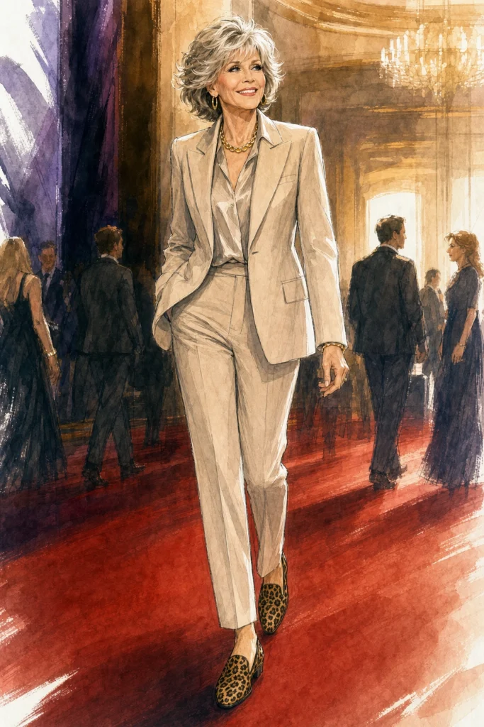 Jane Fonda chứng minh giày lười