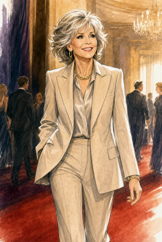 Giày lười của Jane Fonda gây