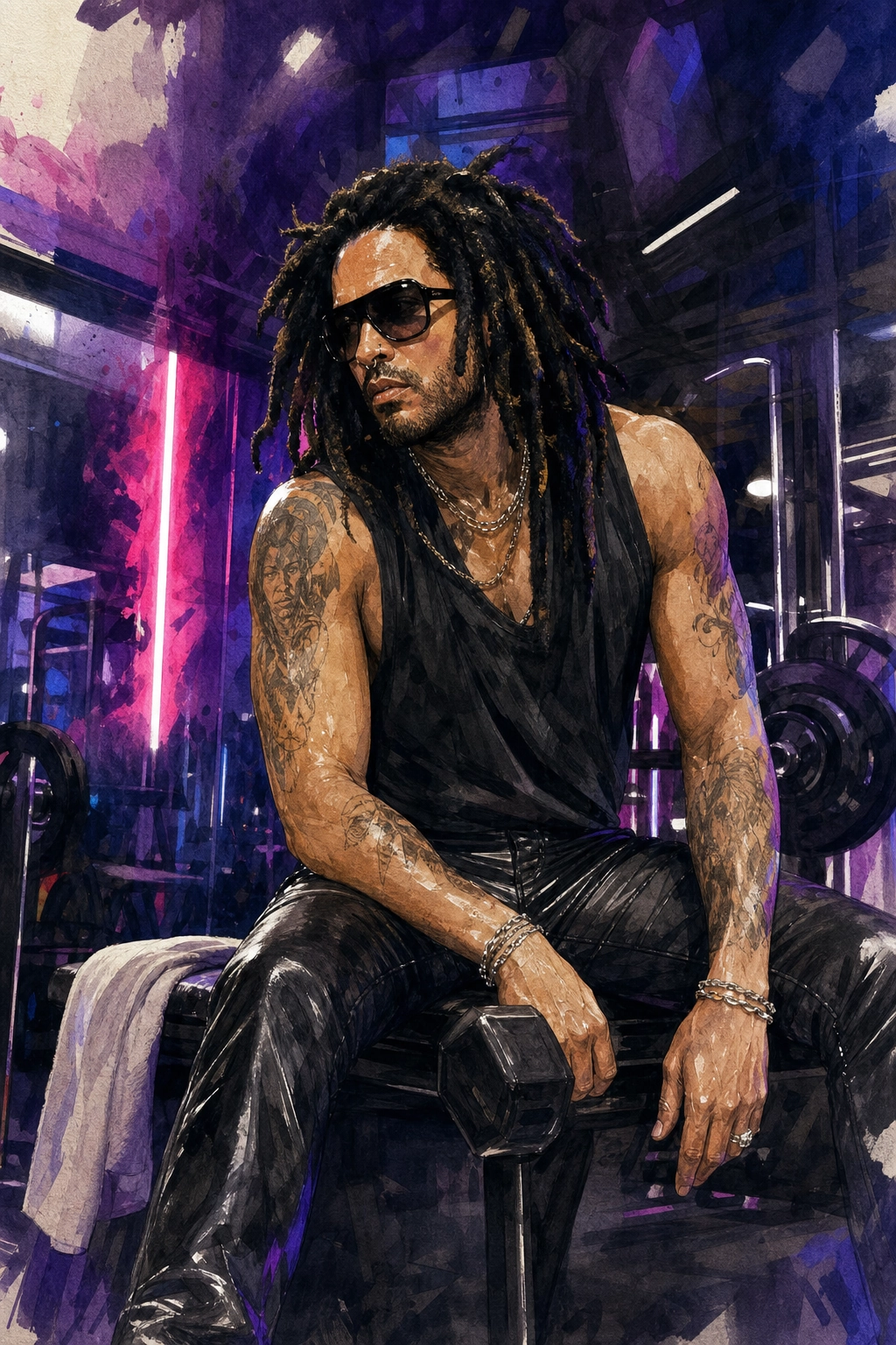 Lenny Kravitz Tiết Lộ Bí Mật Đằng Sau Quần Da và Quần Jeans Khi Tập Gym: Không Phải Để Phô Diễn!