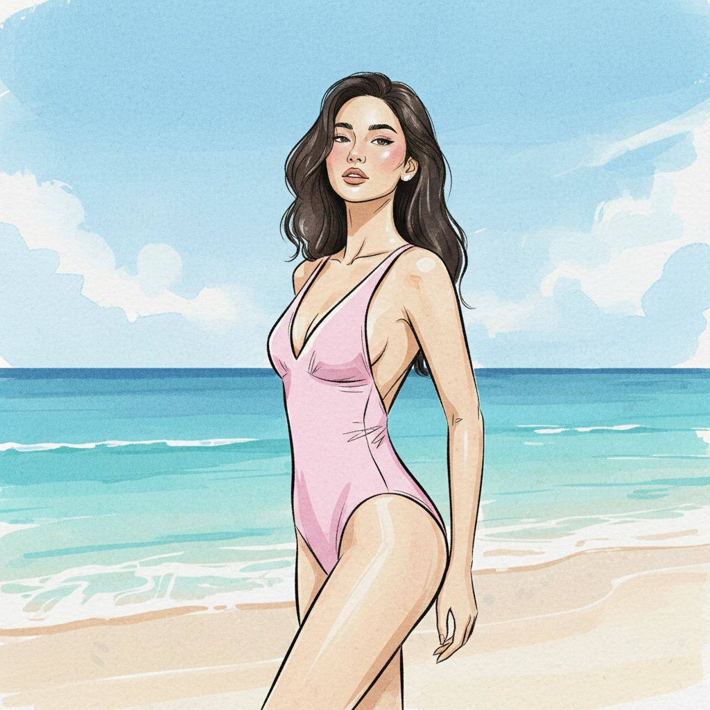 Tiểu Vy Đốt Cháy Mọi Ánh Nhìn Với Bộ Ảnh Bikini Hồng Pastel Đầy Mê Hoặc!