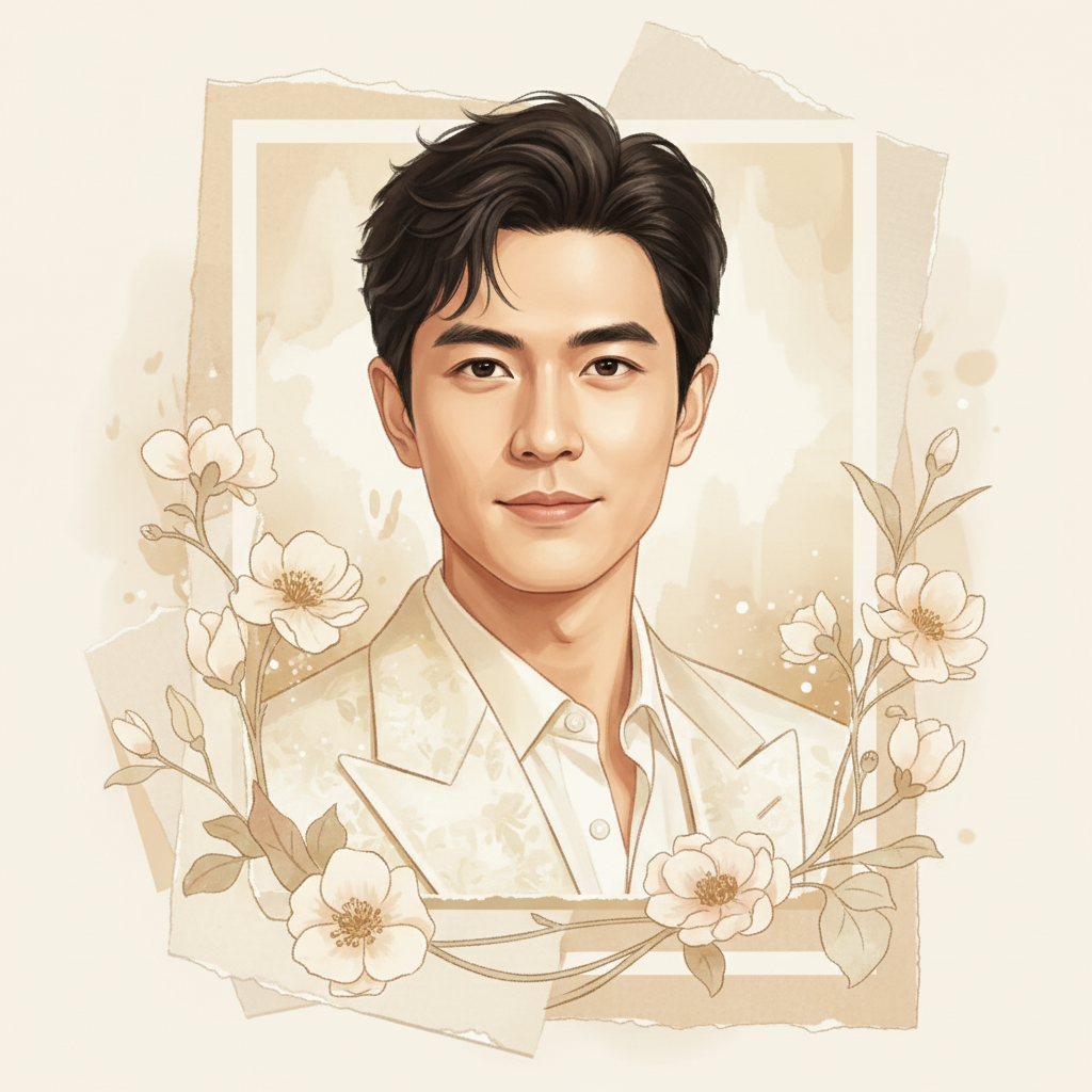 Minh họa phong cách tạp chí cho bài viết "Từng Là Nhiếp Ảnh Gia Kiêm Thiết Kế Đồ Họa, Chàng Trai Này Có Một Bài Hát Lập Luôn Kỷ Lục Guinness Thế Giới!". Ảnh minh họa được tạo bằng AI
