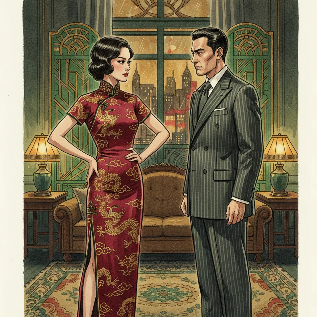 Minh họa phong cách tạp chí cho bài viết “Người Yêu Tưởng Đã Chết Bất Ngờ Trở Về Với Danh Tính Khác, Bộ Phim Này Nghe Đã Thấy Nghẹt Thở!”. Ảnh minh họa được tạo bằng AI