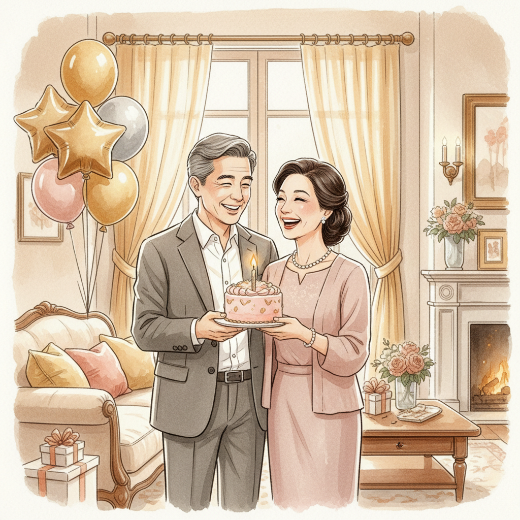 Mừng Sinh Nhật Chồng Bằng Bữa Tiệc Nhỏ Tại Nhà, Nhan Sắc Tuổi 50 Của Cô Mới Là Tâm Điểm!