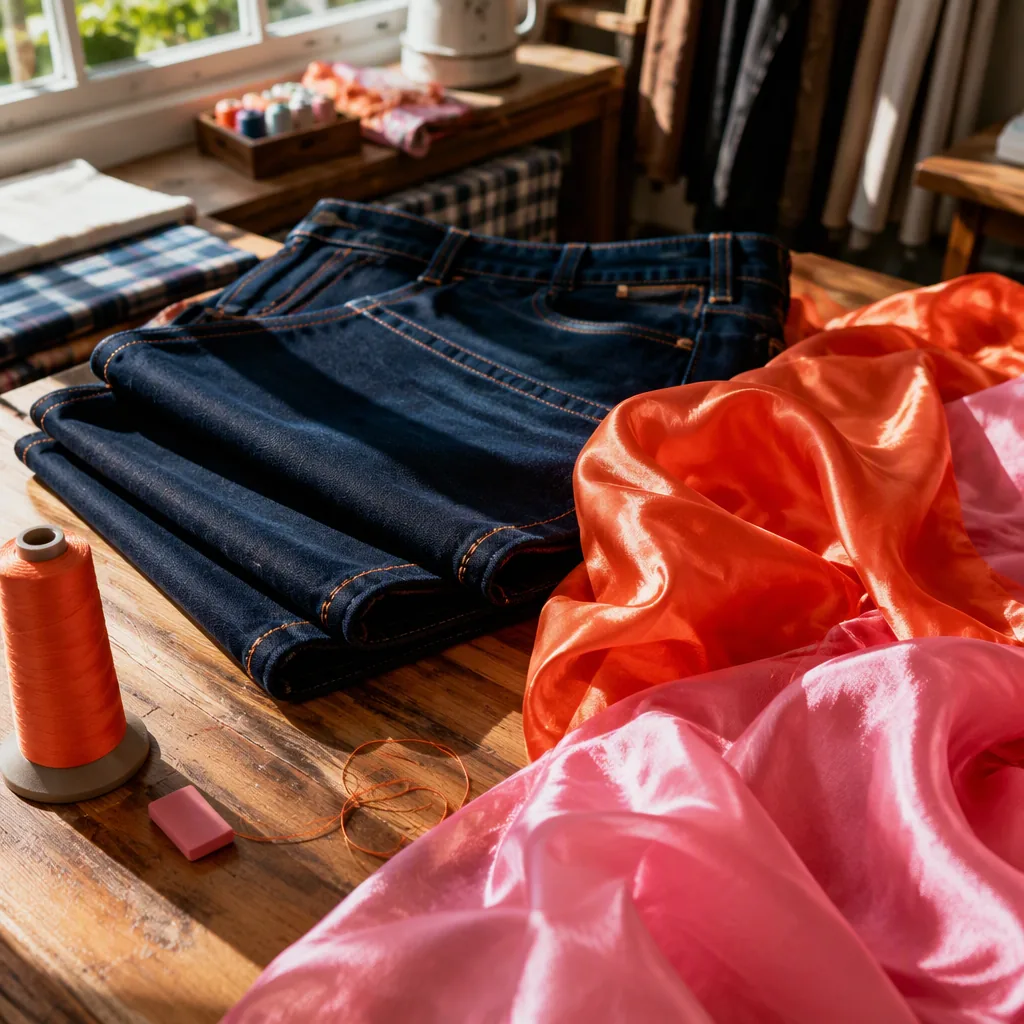 Minh họa biểu tượng liên quan đến bài viết “Balenciaga Mang Kỹ Thuật Haute Couture Lên Quần Jeans Và Áo Phông”. Ảnh minh họa được tạo bằng AI